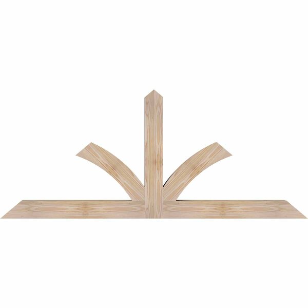 Ekena Millwork Richland Smooth Timber Gable Bracket, Douglas Fir, 60"W x 25"H x 3 1/2"D x 3 1/2"F, 10/12 Pitch GBW060X25X0404RIC00SDF - main